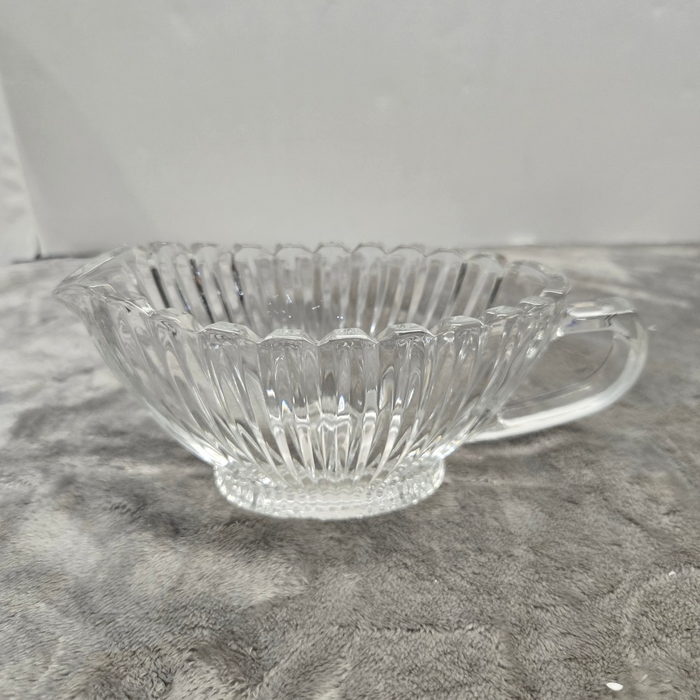 Mikasa Royal Suite Crystal Dressing Sauce Boat 8 Inch QQ228/240 Japan‎ Ribbed